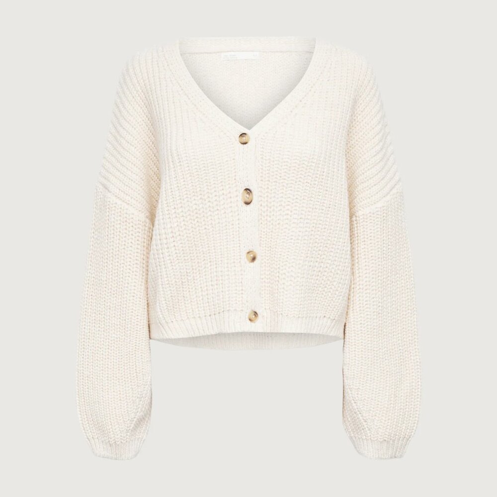 OAK + FORT Chunky Knit Oversized Cardigan in Cream Like New XXS